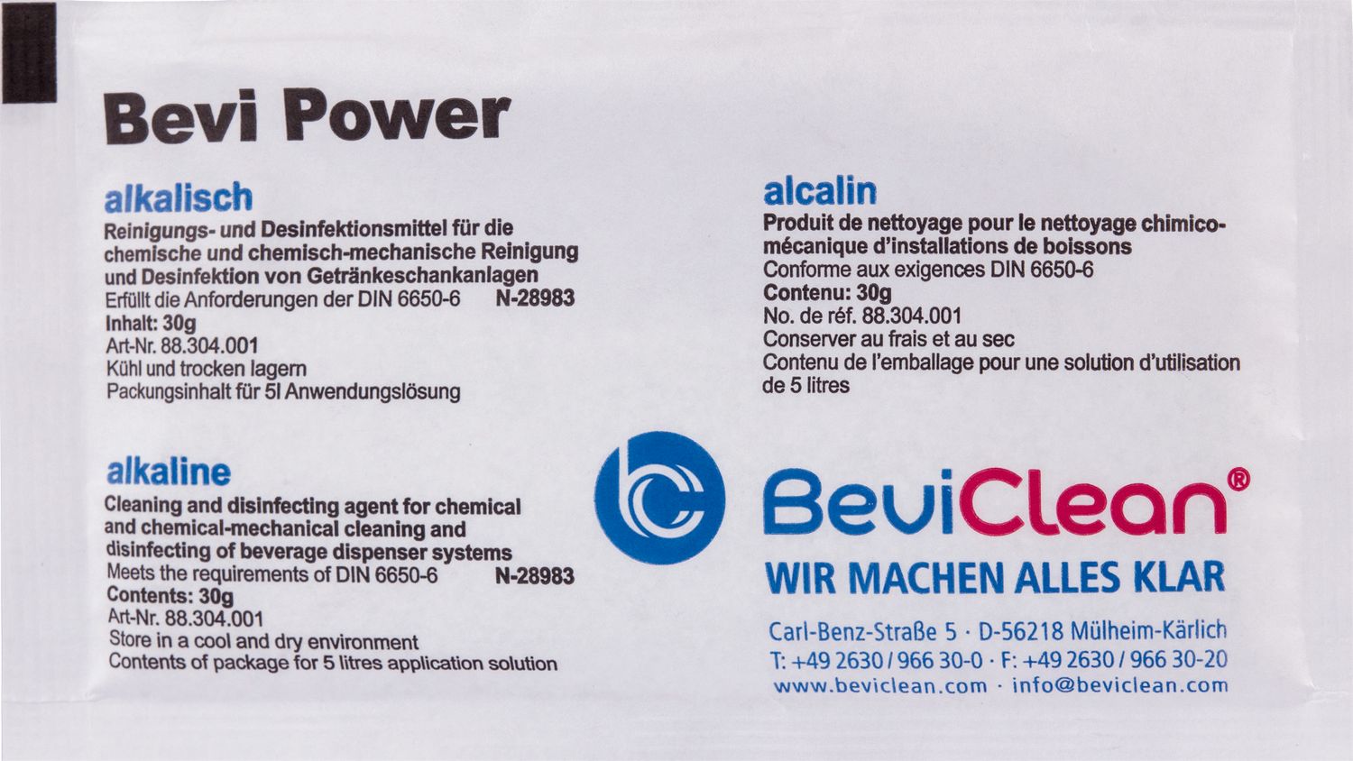 Bevi Powder Alkaliczny - 50 sztuk