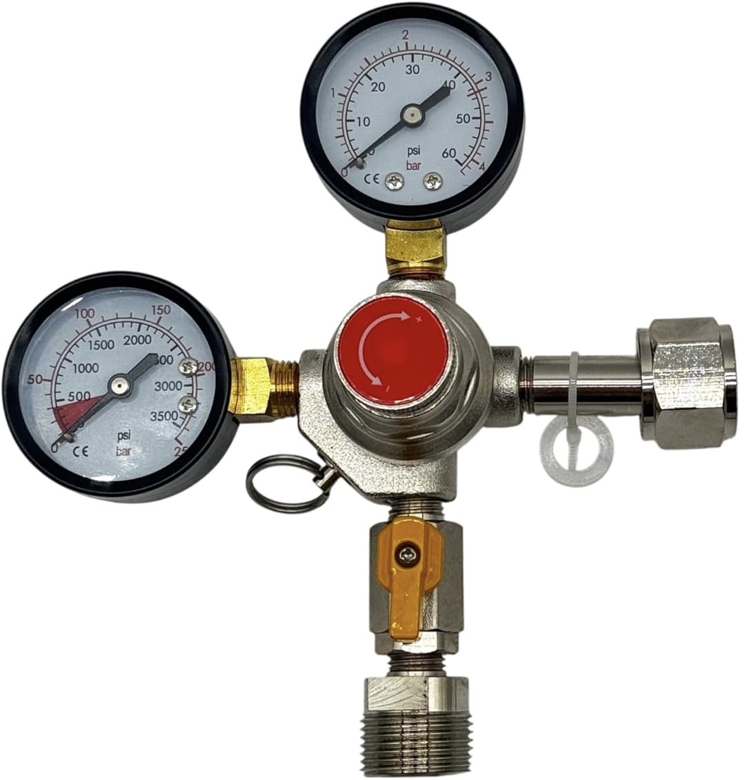 Reduktor ciśnienia, regulator ciśnienia CO2, dla nalewak do piwa, 3bar, 1-linia