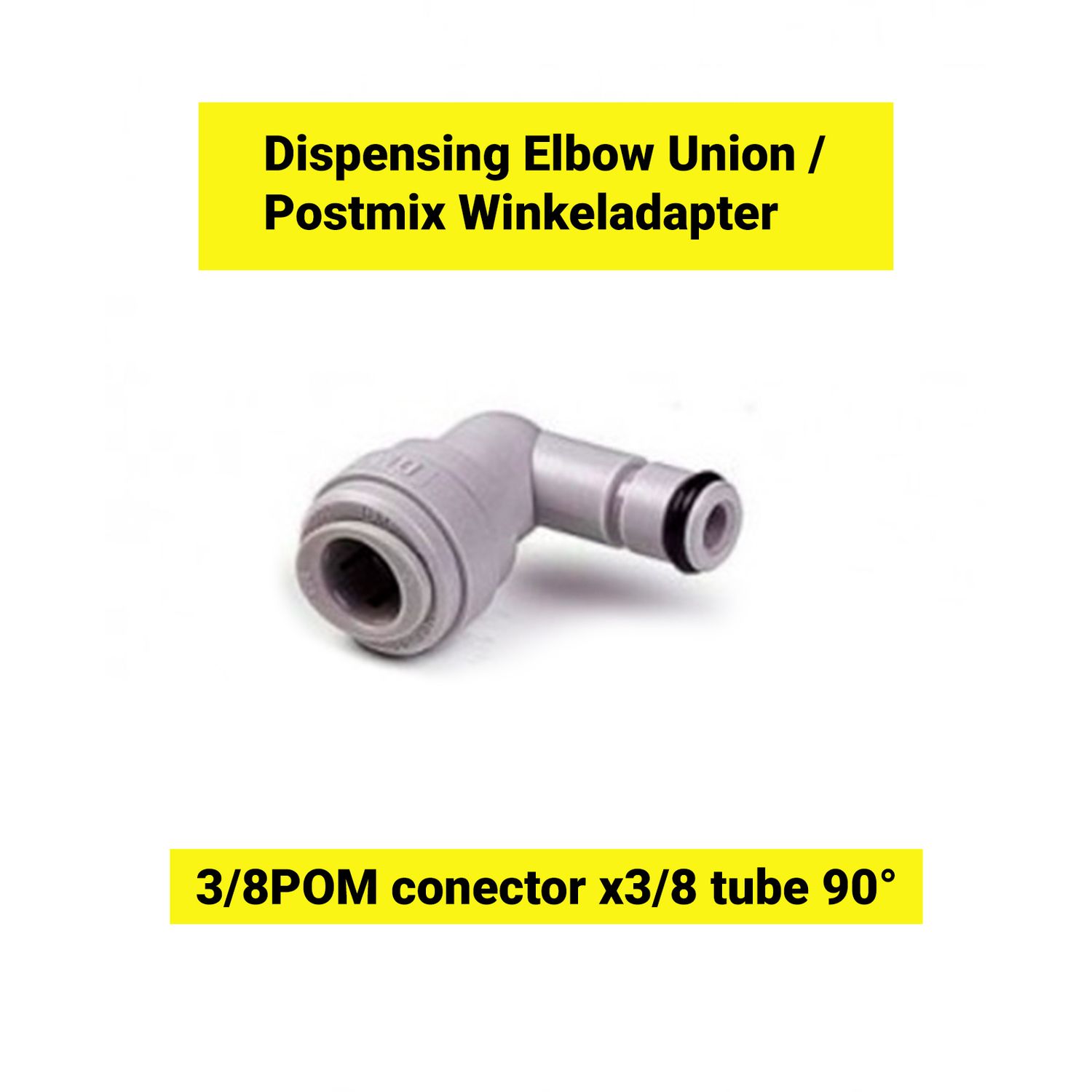 Adapter kątowy Postmix 3 / 8POM stożek x rura 3/8 90 °
