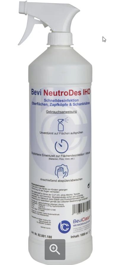 Bevi Srodek dezynfekujacy - NeutroDes IHO, z opryskiwaczem 1L