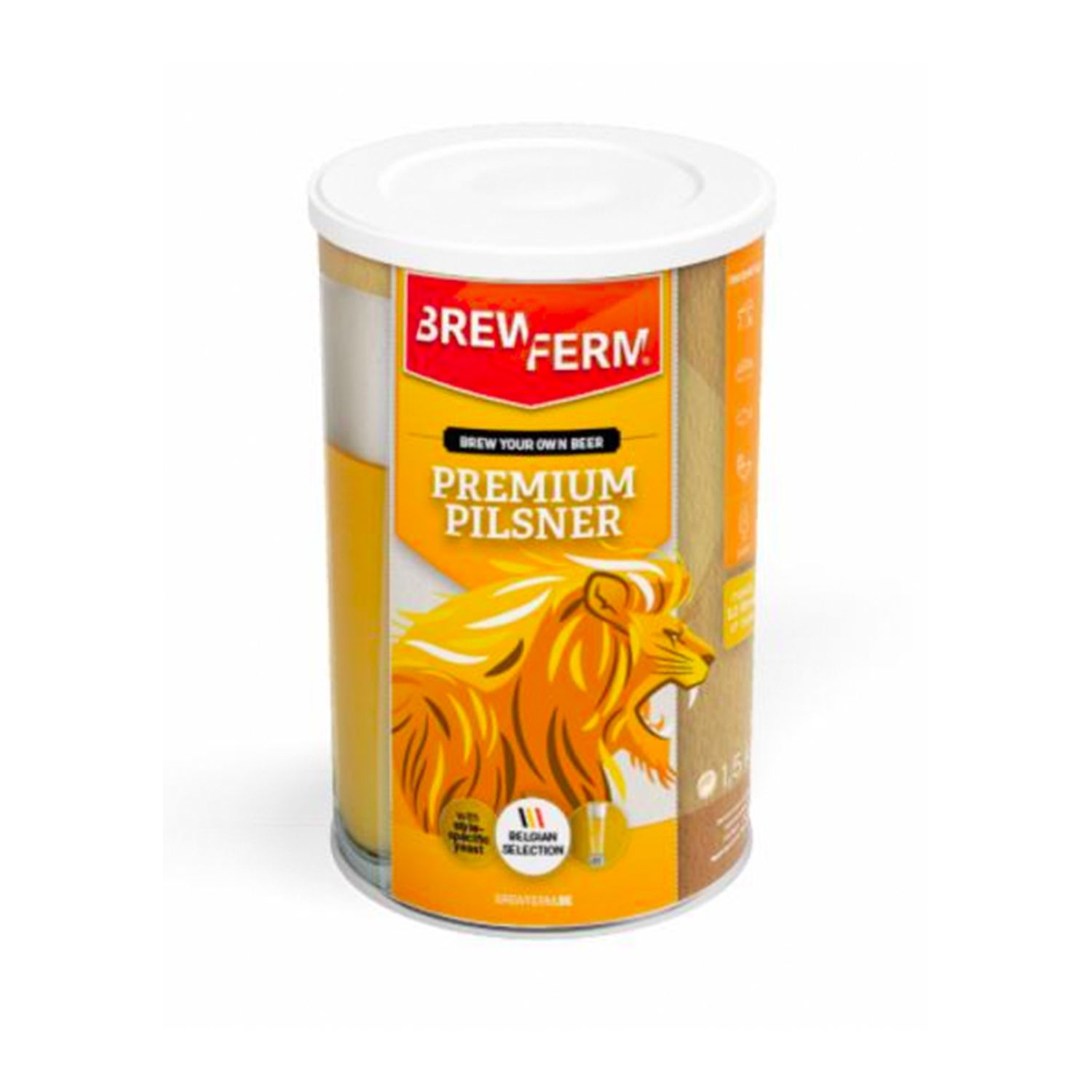 Zestaw do warzenia piwa Brewferm Premium Pilsner 1,5kg - Wszystko, czego potrzebujesz, aby uwarzyć doskonałego pilsnera w domu
