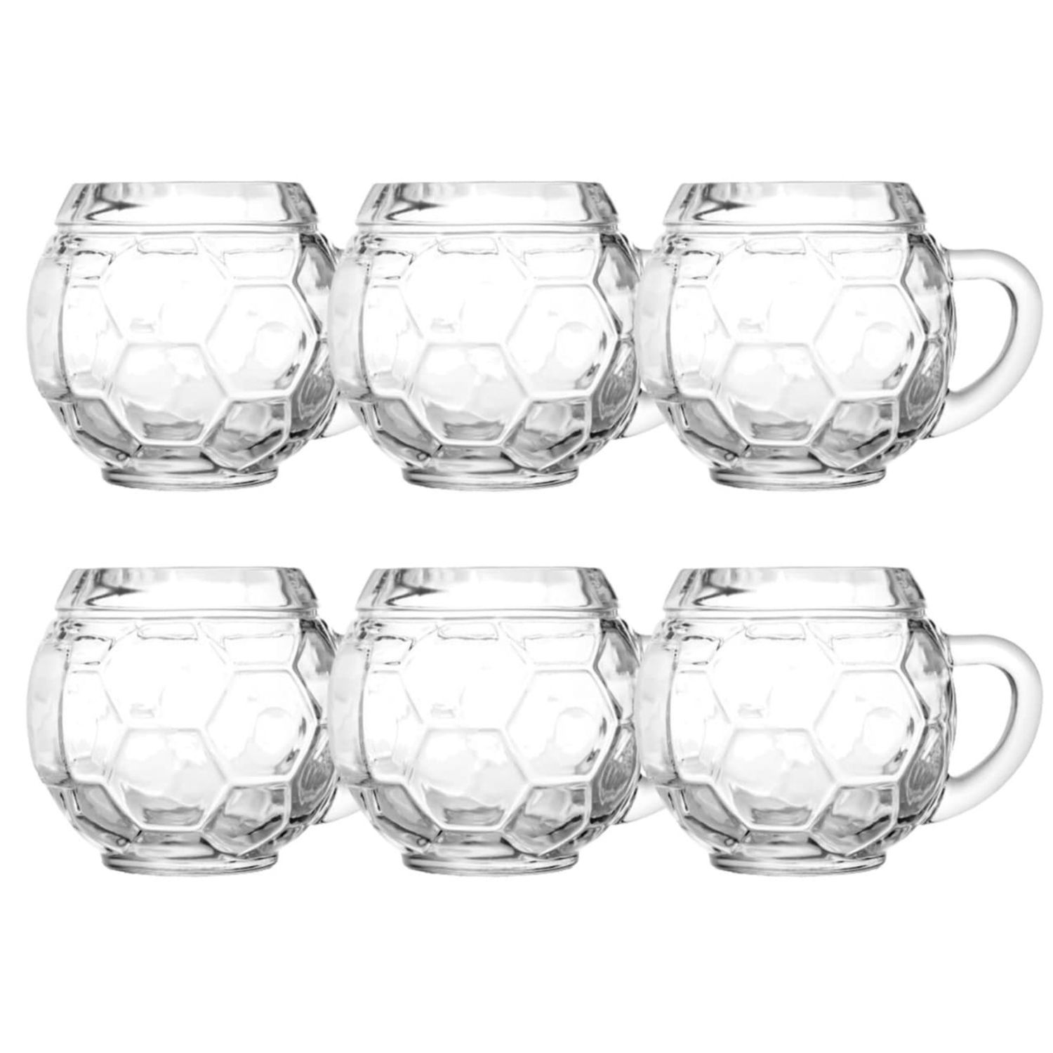 Kufel do piwa, kubek do piwa - Zestaw 6 sztuk, Football 0,3 L