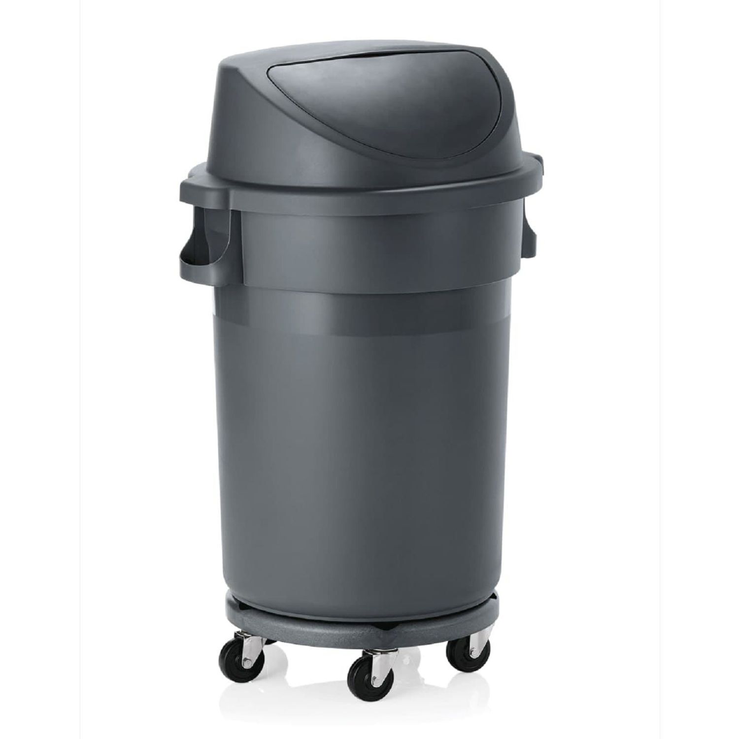 Kosz na śmieci z wózkiem i pokrywą, 120L