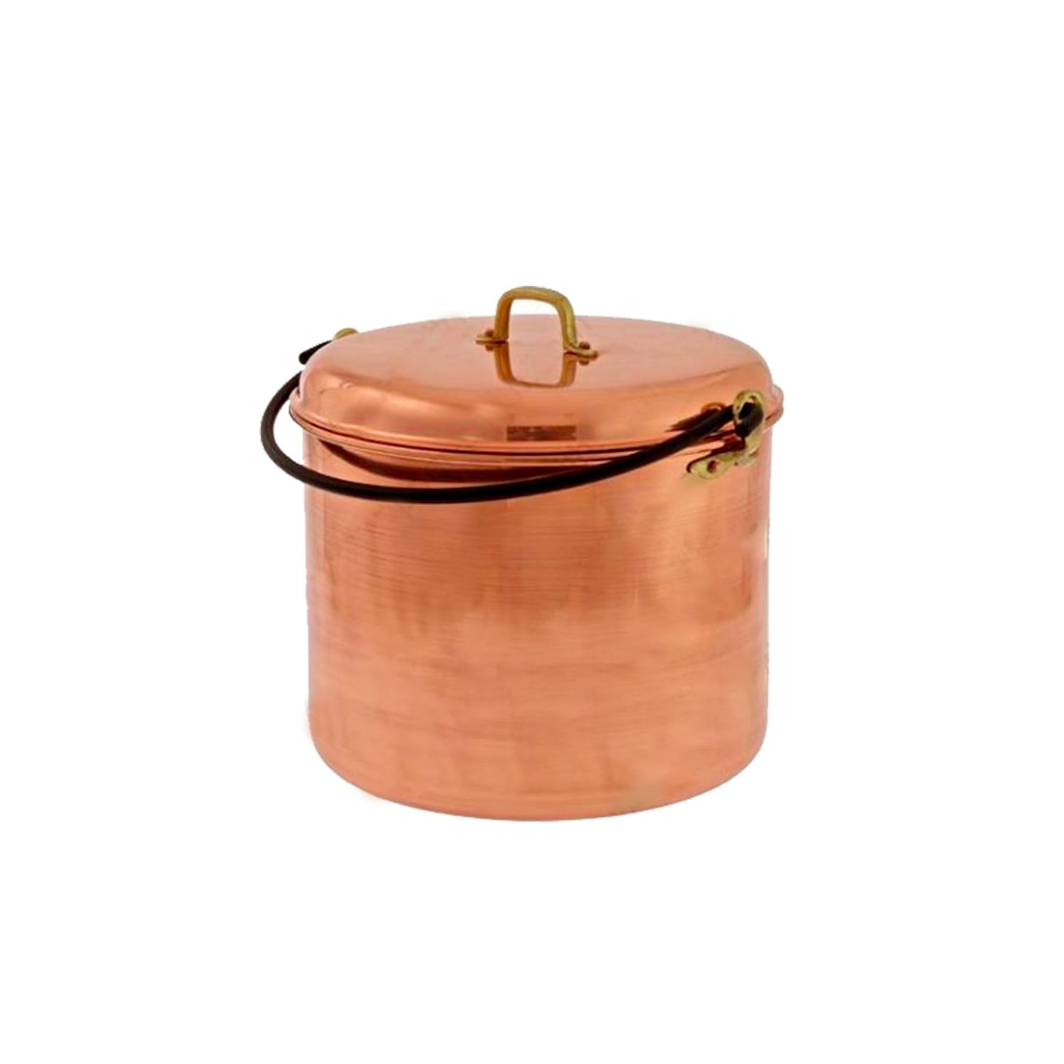 Garnek miedziany z żelaznym łukiem 24 cm