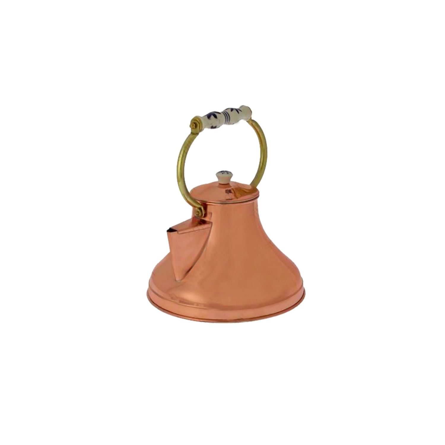 Czajnik miedziany, imbryk miedziany - z porcelanowym uchwytem, 1,5L