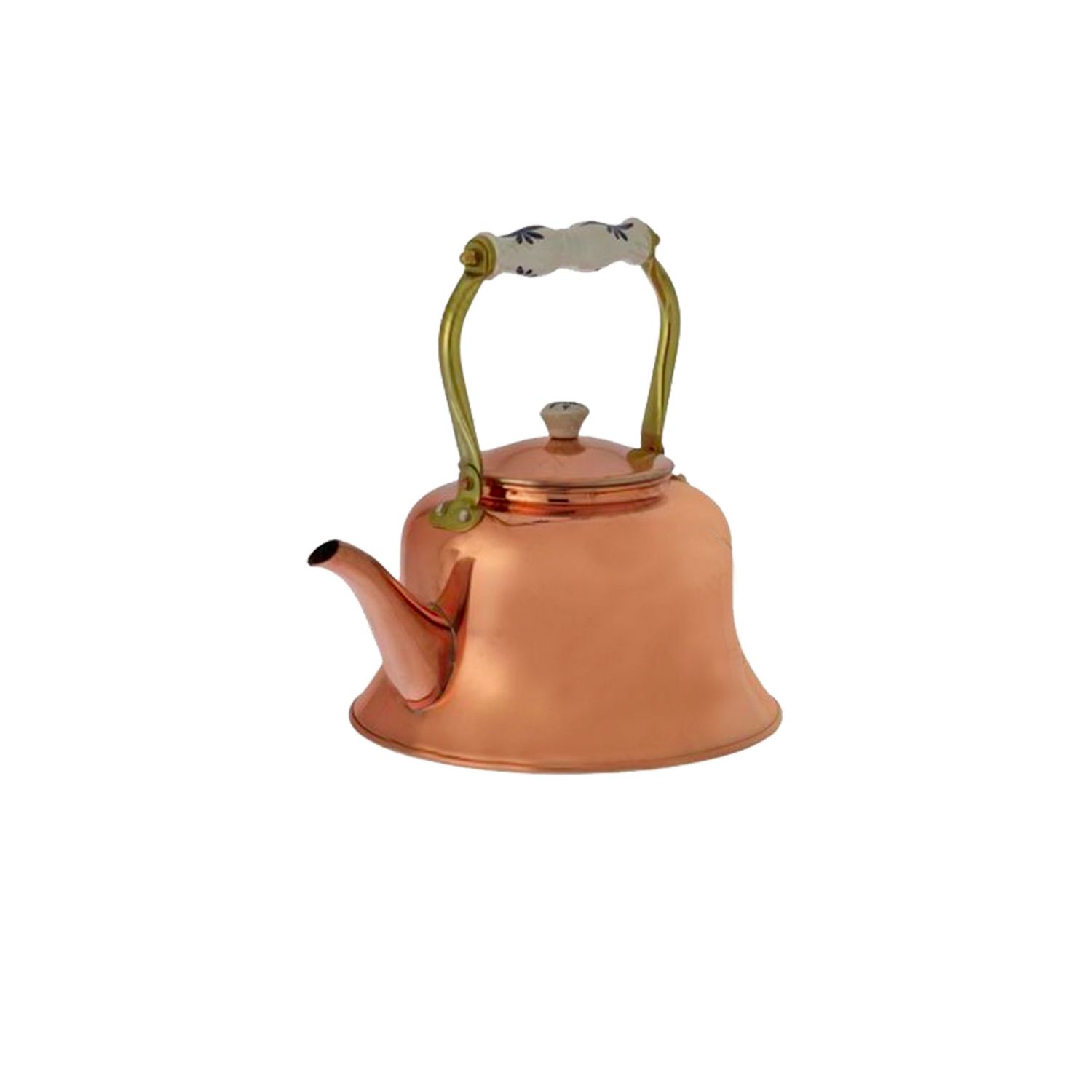 Czajnik miedziany, imbryk miedziany - z porcelanowym uchwytem, 1,5L