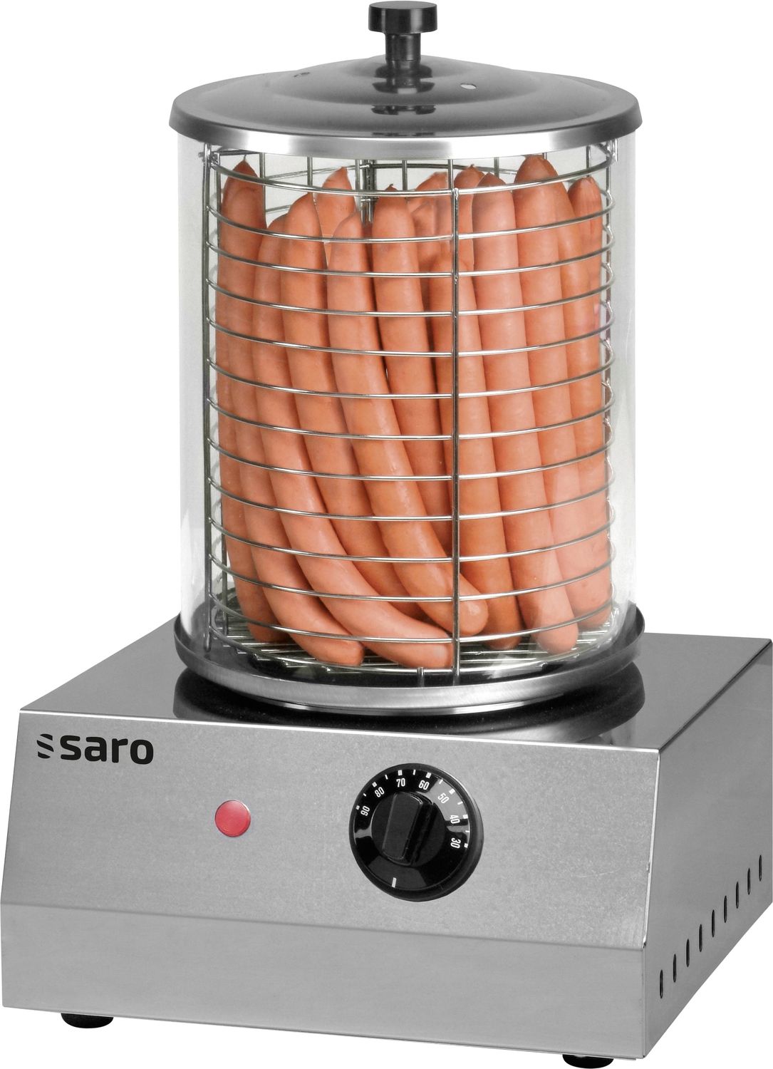 Maszyna do hot dogów, podgrzewacz do parówek, podgrzewacz do kiełbasek - Model CS-100, stal nierdzewna