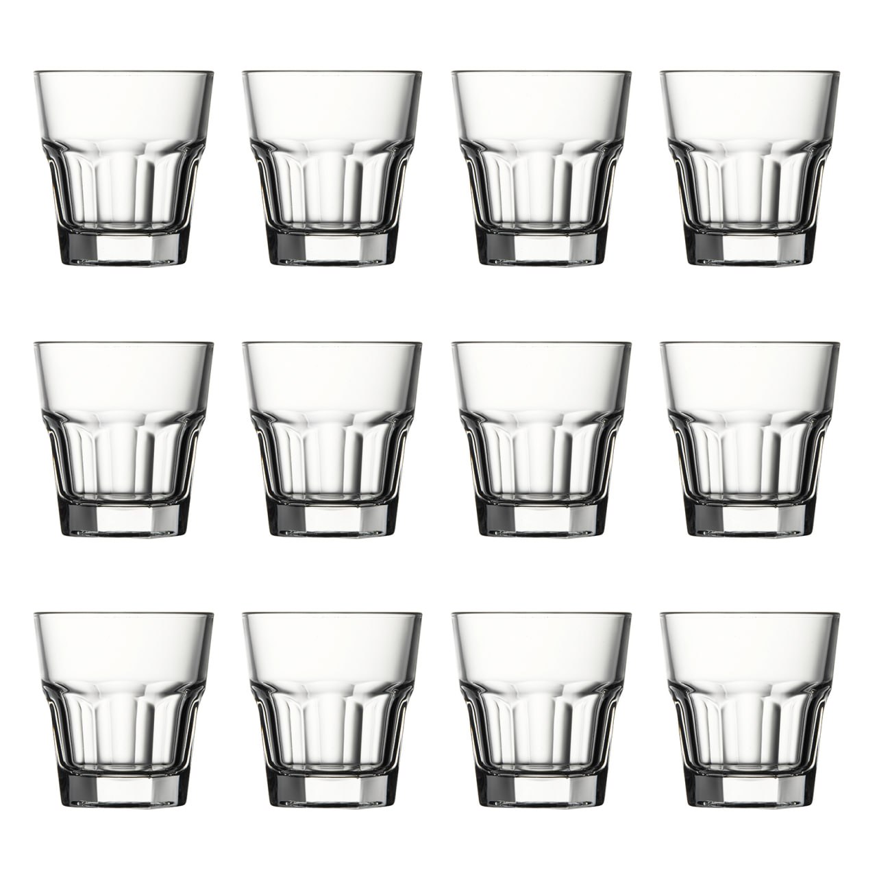 Kieliszki koktajlowe, szklanki do whisky 12 zestawu - Casablanca, 245 ml