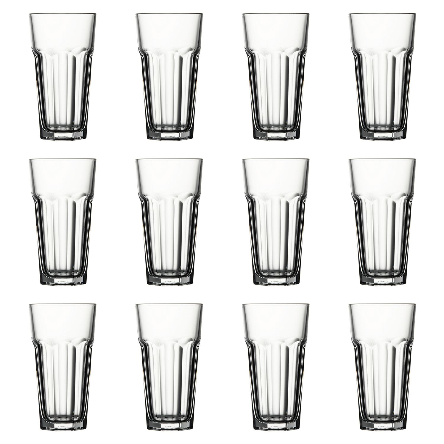 Szklanki long drink, szklanki wysokie 12 zestawu - Casablanca, 415 ml