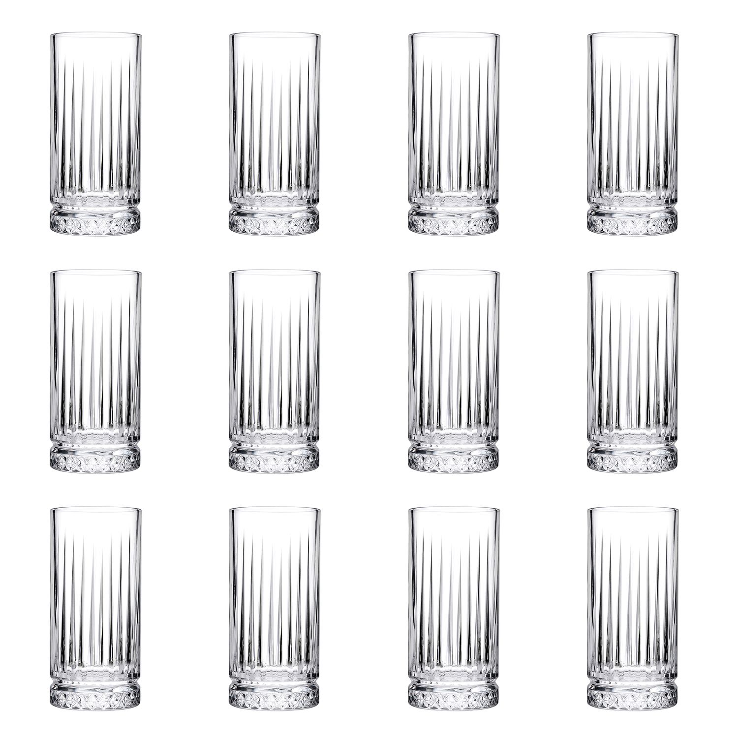 Szklanki long drink, szklanki wysokie 12 zestawu - Elysia, 445 ml