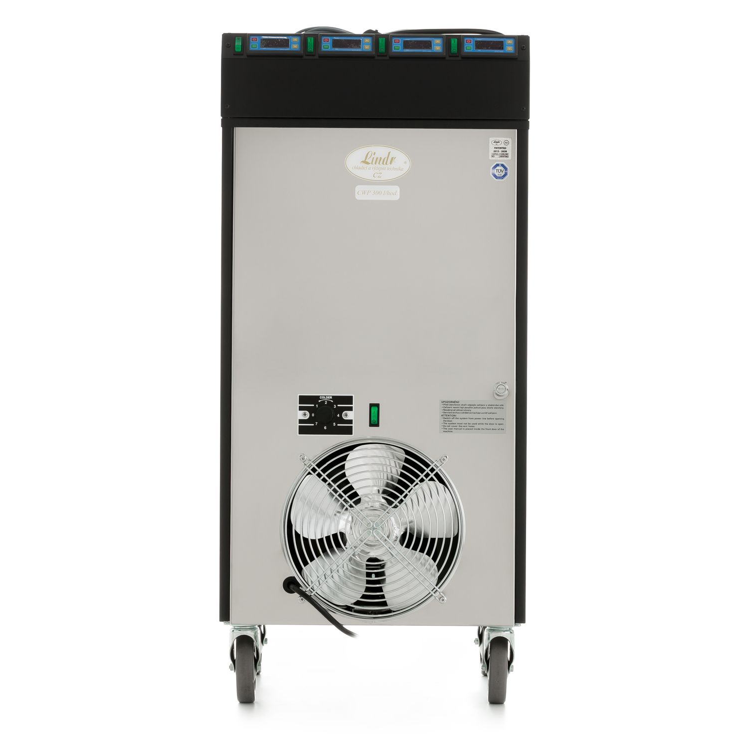 Nalewak do piwa, dystrybutor do piwa, chłodziarka do piwa - Lindr CWP 300, mobilny, z 4 termostatami, Green Line