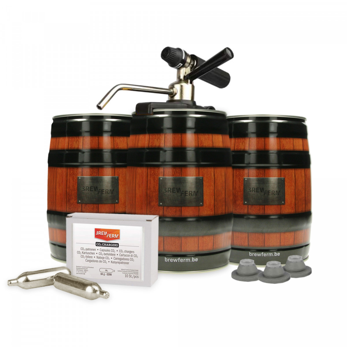 Zestaw startowy do fermentacji piwa w beczkach Brewferm® Party Star Deluxe