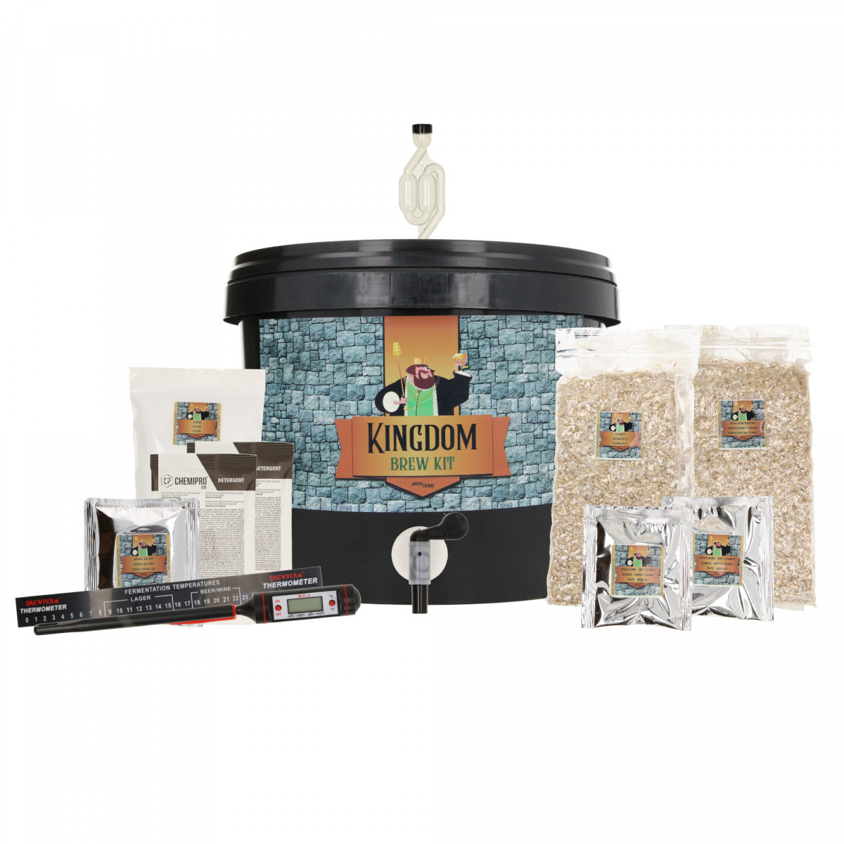 Zestaw do warzenia piwa Kingdom Brew Kit - Blondes Starkbier, Kompletna mieszanka słodu na 5 litrów piwa