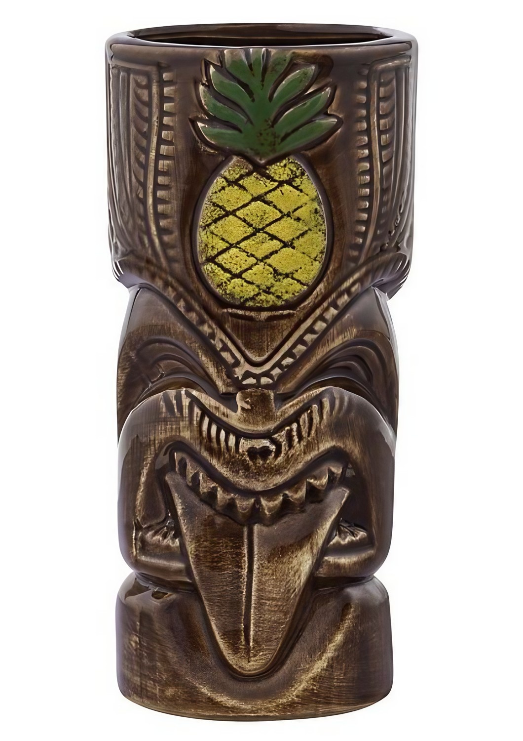 Kubek - Anaface, Ananas, ceramiczny, brązowy, 550 ml