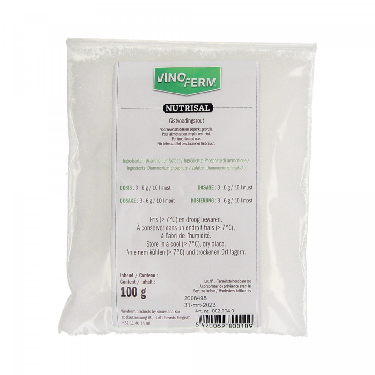 Sól odżywcza dla drożdży - Vinoferm nutrisal 100g