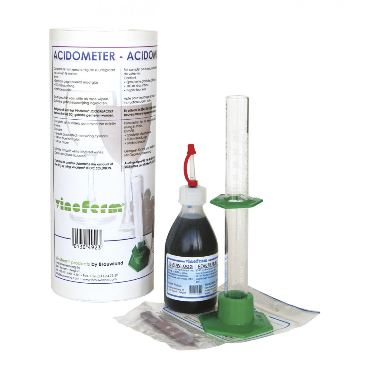 Kwasomierz, acidometer - VINOFERM, kompletny zestaw